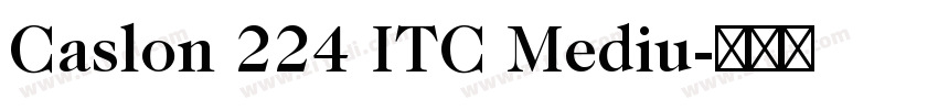 Caslon 224 ITC Mediu字体转换